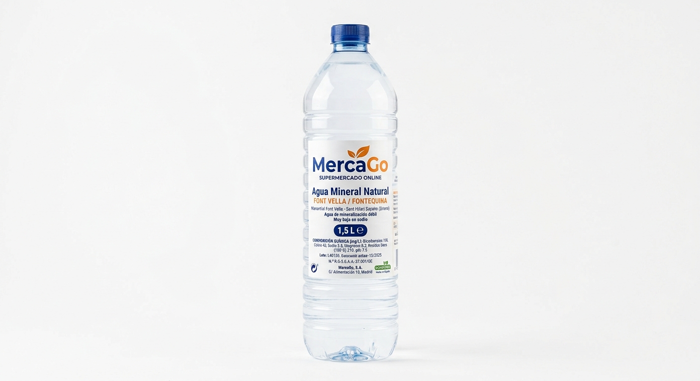 Agua mineral natural Font Vella / Fontequina 1,5 L