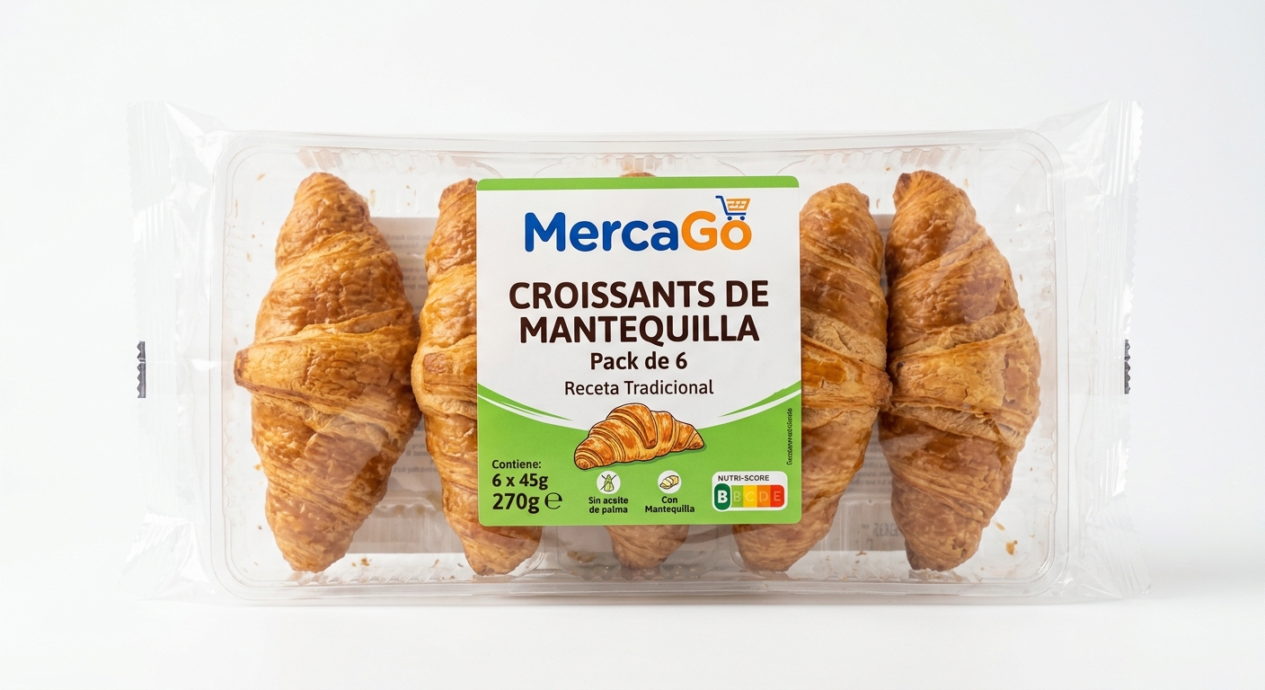 Croissants de mantequilla pack 6