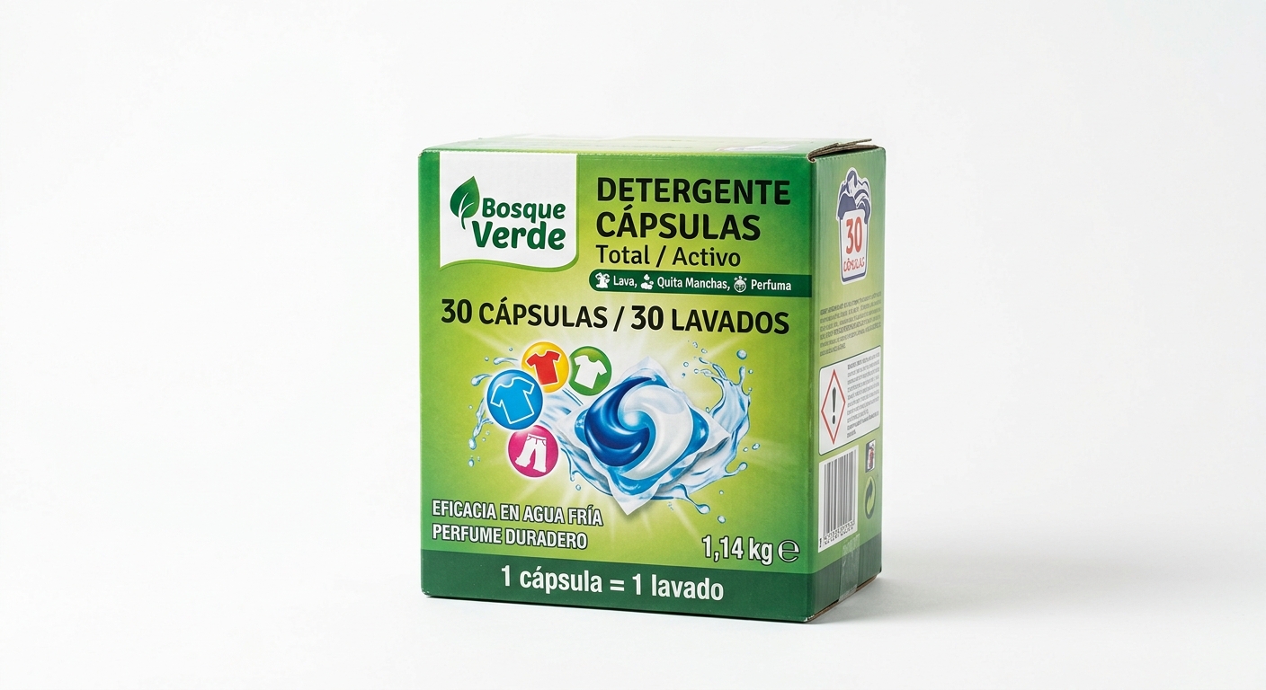 Detergente cápsulas Bosque Verde 30 uds