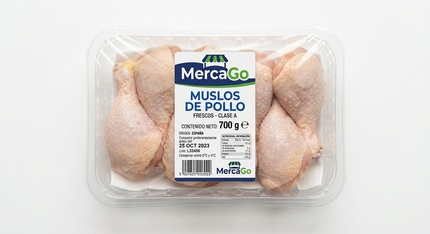 Muslos de pollo bandeja 700 g