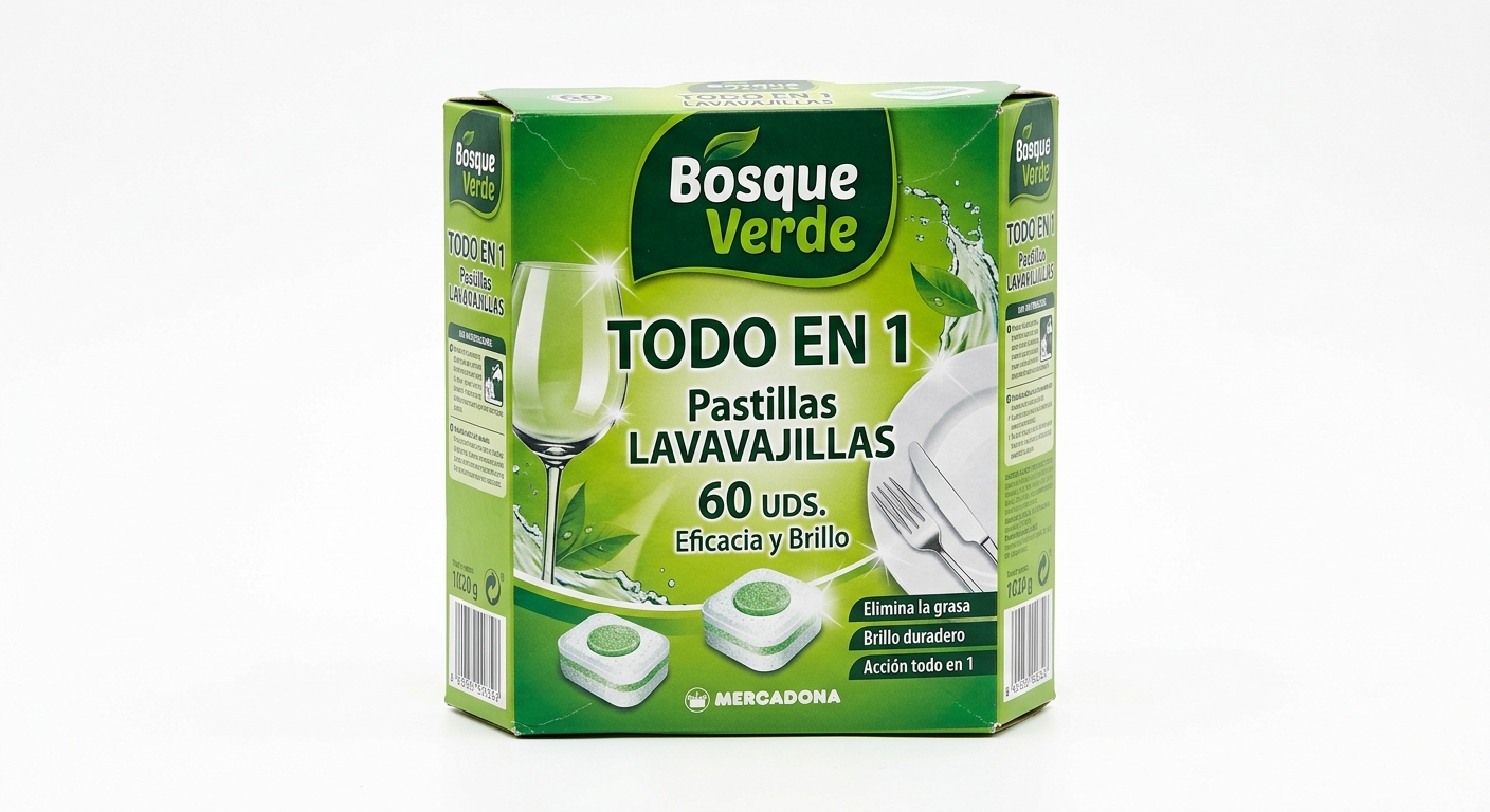Pastillas lavavajillas todo en 1 Bosque Verde 60 uds