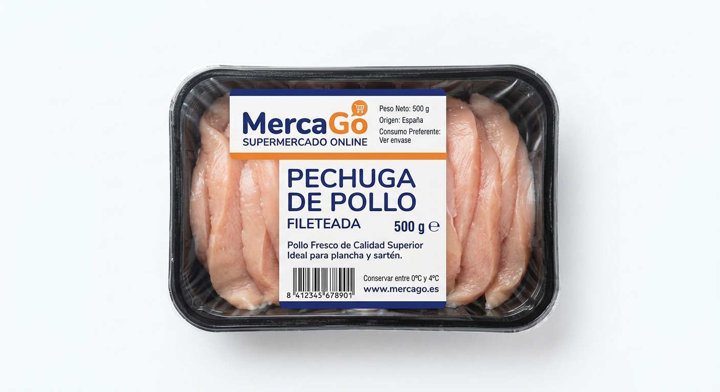 Pechuga de pollo fileteada 500 g