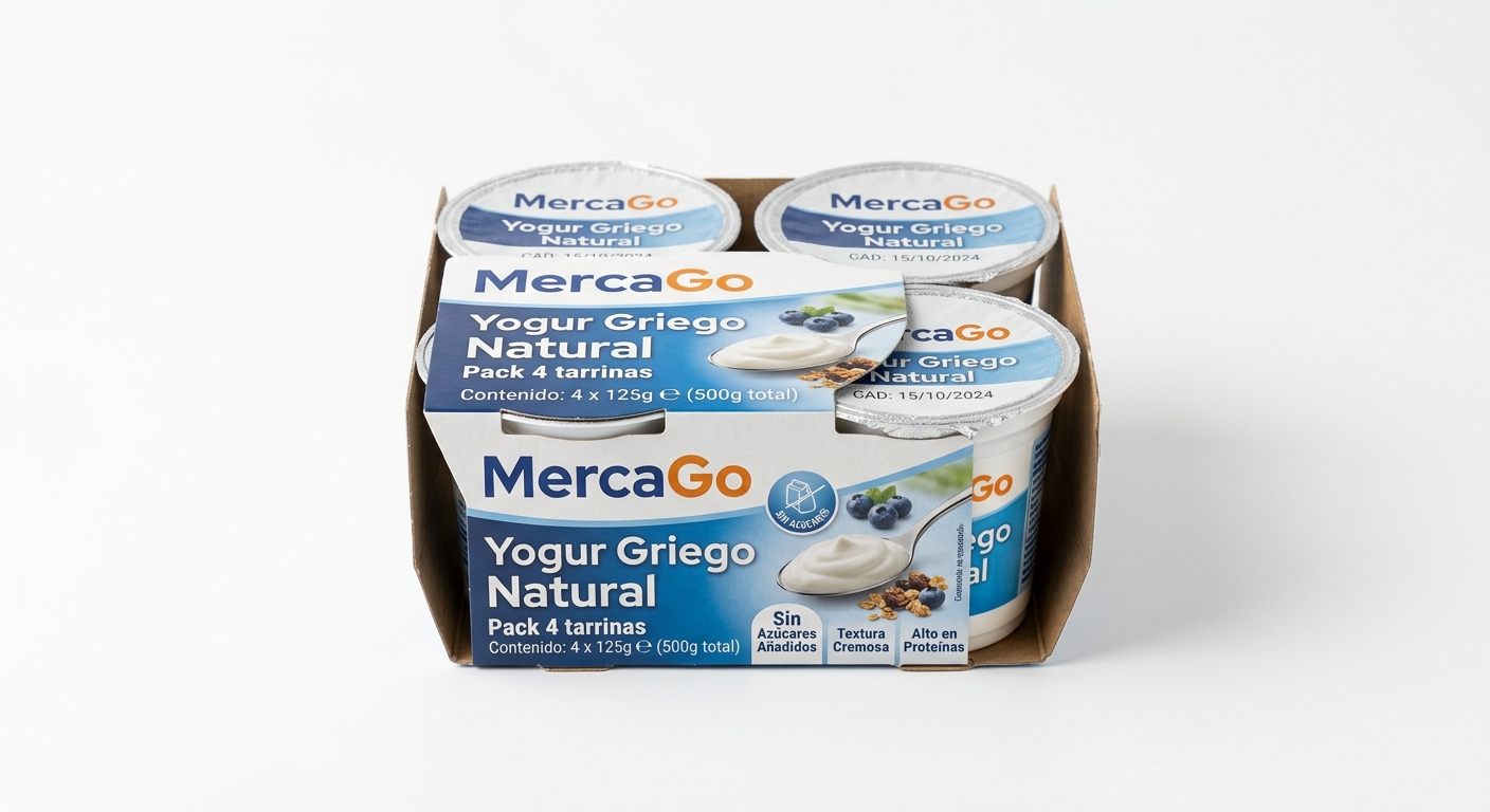 Yogur griego natural pack 4